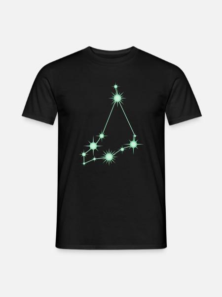 Steinbock-Stern Sternbild Tierkreiszeichen Grün - Männer T-Shirt - Schwarz