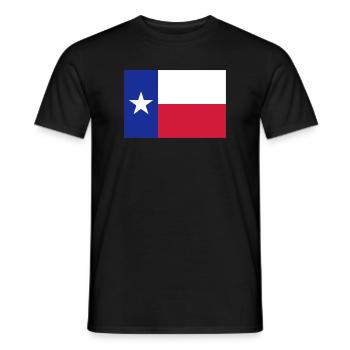 Flag Texas - Männer T-Shirt - Schwarz - Vorne - AI Model Male 178 light (178cm)