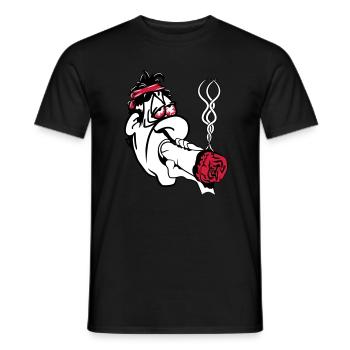 conjointe des mauvaises herbes totalement large la - T-shirt homme - noir - Devant - AI Model Male 178 light (178cm)