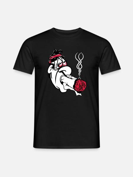 Kiffen jointly broad stoned - Men's T-Shirt - black
