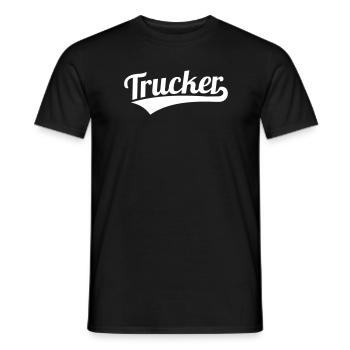 Trucker - T-shirt homme - noir - Devant - AI Model Male 178 light (178cm)