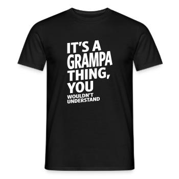 C'est une chose Grampa - T-shirt homme - noir - Devant - AI Model Male 178 light (178cm)