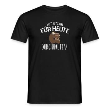 Mein Plan für Heute durchhalten Kaffee coffee - Männer T-Shirt - Schwarz - Vorne - AI Model Male 178 light (178cm)