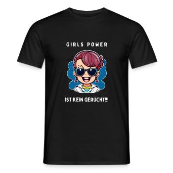 Girls Power ist kein Gerücht - Männer T-Shirt - Schwarz - Vorne - AI Model Male 178 light (178cm)