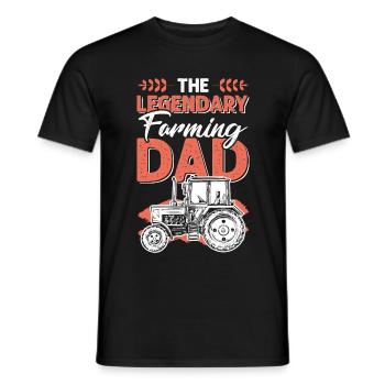 Legende Farmer Papa - Männer T-Shirt - Schwarz - Vorne - AI Model Male 178 light (178cm)