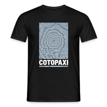 Cotopaxi | Map Topography Grunge - Men's T-Shirt - black - Front - AI Model Male 178 light (178cm)