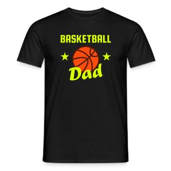Basketball dad (stars, basketball) - Men's T-Shirt - black - Front - AI Model Male 178 light (178cm)