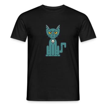 Chat Chat Britannique Shorthair Maine Coon Cadeau - T-shirt homme - noir - Devant - AI Model Male 178 light (178cm)