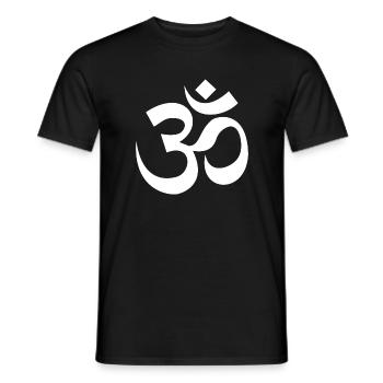 om symbol meditieren Buddhismus Symbol chakra - Männer T-Shirt - Schwarz - Vorne - AI Model Male 178 light (178cm)
