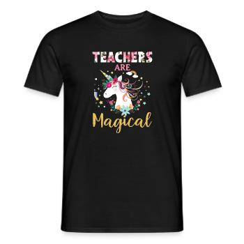 Les enseignants sont magiques - T-shirt homme - noir - Devant - AI Model Male 178 light (178cm)
