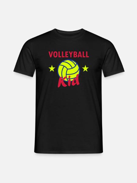 Volley-ball enfant (stars, volley-ball) - T-shirt homme - noir