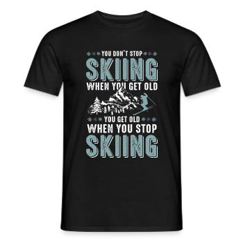 skiing drôle de sort - T-shirt homme - noir - Devant - AI Model Male 178 light (178cm)
