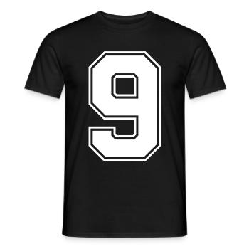 Maillot à 9 chiffres - T-shirt homme - noir - Devant - AI Model Male 178 light (178cm)