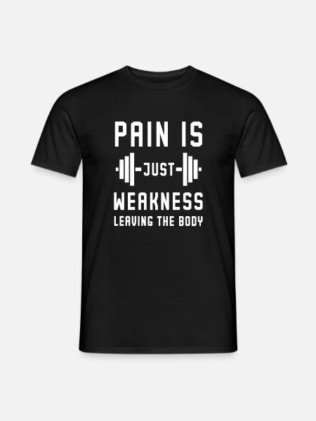 Weightlifting Quotes body builder outfit - Men's T-Shirt - black