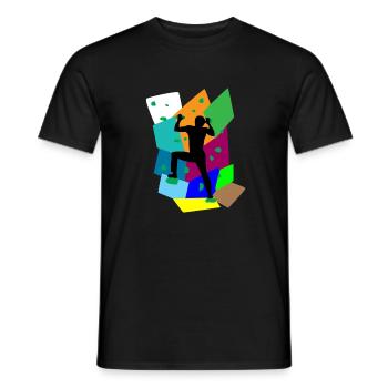 Bouldern Sport Klettern Fels Kletterhalle Geschenk - Männer T-Shirt - Schwarz - Vorne - AI Model Male 178 light (178cm)