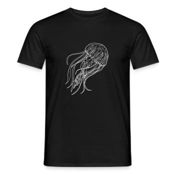 Méduse Méduse Méduse Mer Lac Cadeau Animal Tendance - T-shirt homme - noir - Devant - AI Model Male 178 light (178cm)