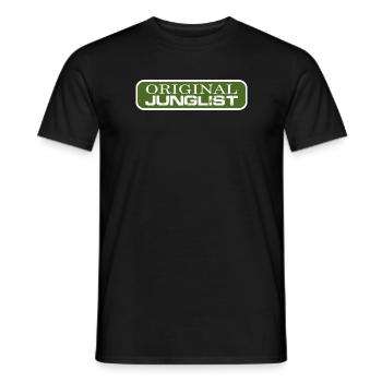 Original Junglist Drum and Bass DnB 90s Grün - Männer T-Shirt - Schwarz - Vorne - AI Model Male 178 light (178cm)