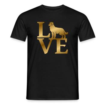 Love Golden Retriever - Men's T-Shirt - black - Front - AI Model Male 178 light (178cm)