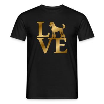 Caniche d’amour - T-shirt homme - noir - Devant - AI Model Male 178 light (178cm)