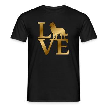 Love Australian Shepherds - Männer T-Shirt - Schwarz - Vorne - AI Model Male 178 light (178cm)