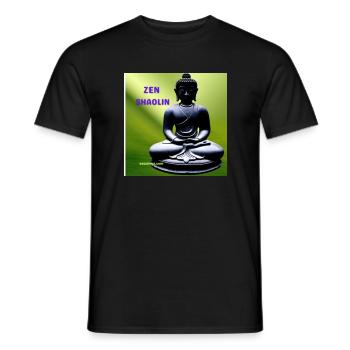 Shaolin Zen - Männer T-Shirt - Schwarz - Vorne - AI Model Male 178 light (178cm)
