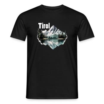 Tirol mit Berge, dem Land Tirol die Treue Alpen - Männer T-Shirt - Schwarz - Vorne - AI Model Male 178 light (178cm)