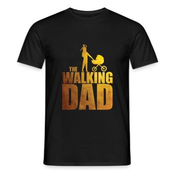 The walking dad - Men's T-Shirt - black - Front - AI Model Male 178 light (178cm)