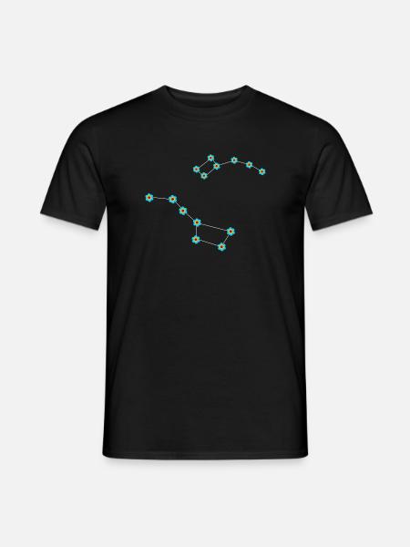 Großer Wagen Kleiner Wagen Sternbild Konstellation - Männer T-Shirt - Schwarz
