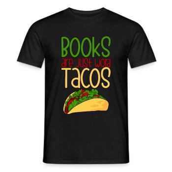 Les livres ne sont que des tacos de mots 4 - T-shirt homme - noir - Devant - AI Model Male 178 light (178cm)
