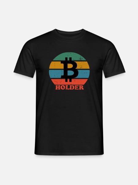 Retro Bitcoin Holder - Men's T-Shirt - black
