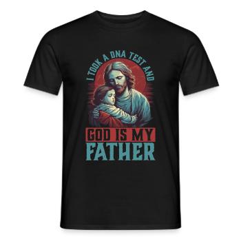 I Took A DNA Test And God Is My Father 31 - Männer T-Shirt - Schwarz - Vorne - AI Model Male 178 light (178cm)
