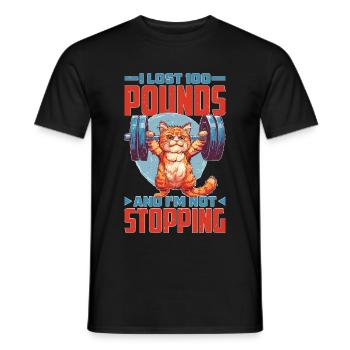 I Lost 100 Pounds And I'm Not Stopping 22 - Men's T-Shirt - black - Front - AI Model Male 178 light (178cm)