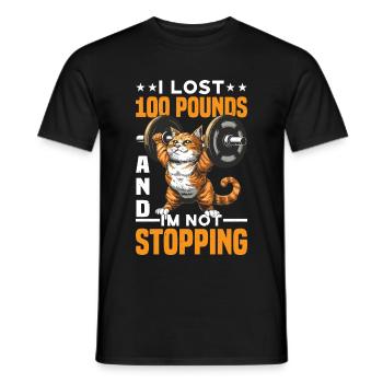 I Lost 100 Pounds And I'm Not Stopping 23 - Men's T-Shirt - black - Front - AI Model Male 178 light (178cm)