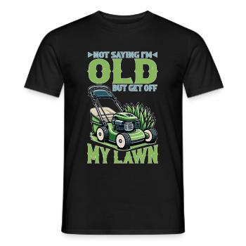 Not Saying I'm Old But Get Off My Lawn 5 - Männer T-Shirt - Schwarz - Vorne - AI Model Male 178 light (178cm)