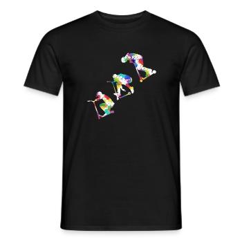 Scooter acrobatique - T-shirt homme - noir - Devant - AI Model Male 178 light (178cm)
