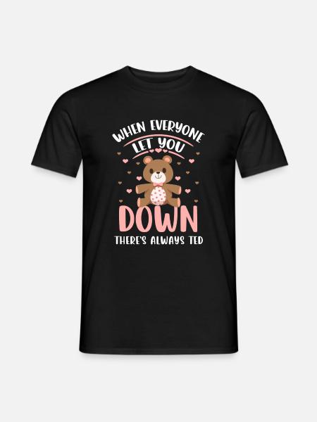 Teddy Baby Kinder Stofftier - Männer T-Shirt - Schwarz
