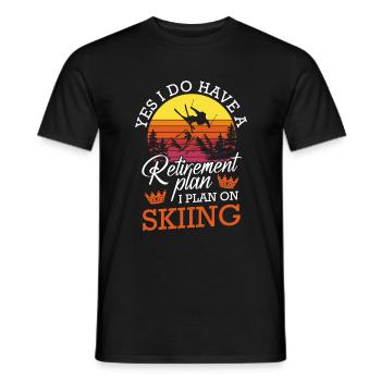 Wintersport Berge Skipiste - Männer T-Shirt - Schwarz - Vorne - AI Model Male 178 light (178cm)