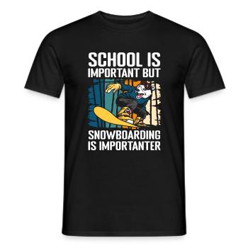 Snowboarder Hobby Snow Berg - Männer T-Shirt - Schwarz - Vorne - AI Model Male 178 light (178cm)