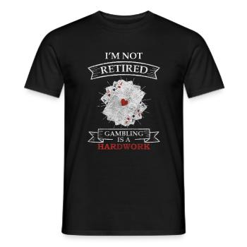 Karten Karte Blackjack Spiel - Männer T-Shirt - Schwarz - Vorne - AI Model Male 178 light (178cm)