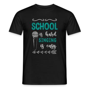 Sänger Leidenschaft Musikalisch - Männer T-Shirt - Schwarz - Vorne - AI Model Male 178 light (178cm)