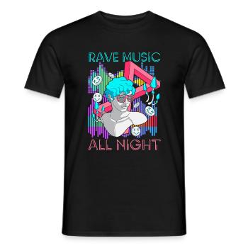 House Electro Dj - Männer T-Shirt - Schwarz - Vorne - AI Model Male 178 light (178cm)