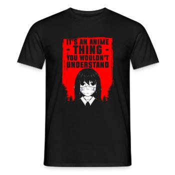 Anime Japon Kanji - T-shirt homme - noir - Devant - AI Model Male 178 light (178cm)