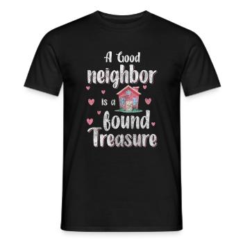 Nachbarn Freundschaft Einzug Einweihungsfeier - Männer T-Shirt - Schwarz - Vorne - AI Model Male 178 light (178cm)