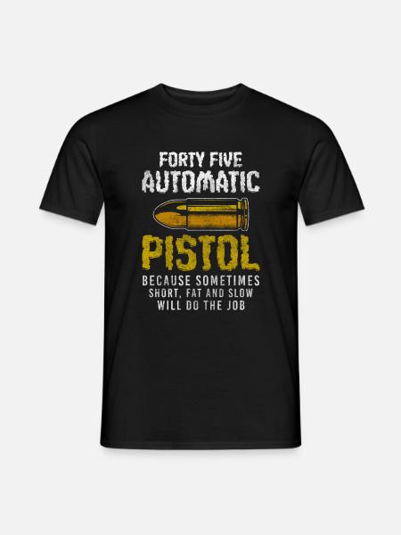 Waffe Pistole Waffenbesitzer - Männer T-Shirt - Schwarz