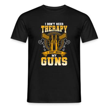 Shooting Club Shooting Range Shooter Firearm - Men's T-Shirt - black - Front - AI Model Male 178 light (178cm)