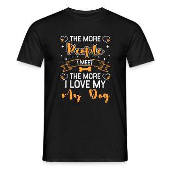 Dog, Animal, Love, Pet - Men's T-Shirt - black - Front - AI Model Male 178 light (178cm)