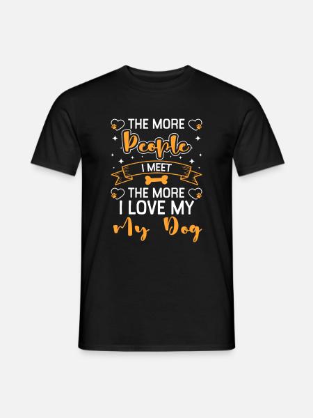 Hund Tierliebe Haustier - Männer T-Shirt - Schwarz