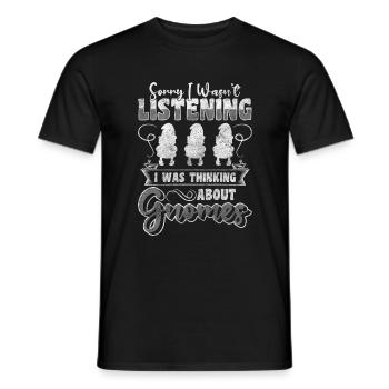 Gnom Gartenzwerg Garten Winzig - Männer T-Shirt - Schwarz - Vorne - AI Model Male 178 light (178cm)