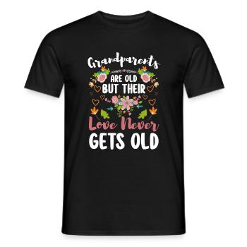 Grandparents Family Pampering - Men's T-Shirt - black - Front - AI Model Male 178 light (178cm)