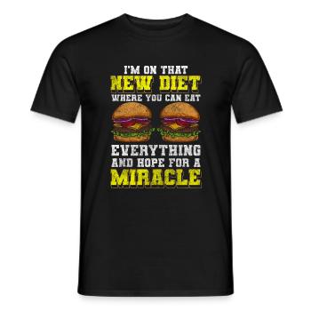 Food Restaurant Vielesser - Men's T-Shirt - black - Front - AI Model Male 178 light (178cm)